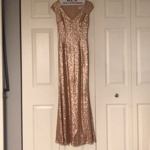 Theia Rose Gold Bridesmaid Dress